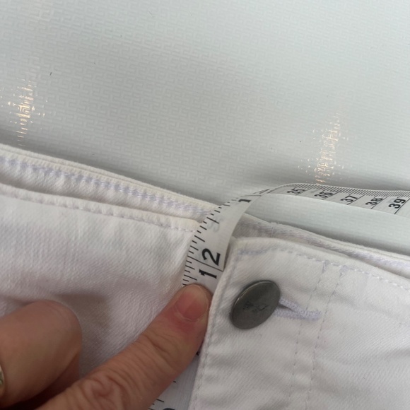 Eileen Fisher High-Waisted Pants, Tapered, Organic Cotton, White, XL - Picture 8 of 9